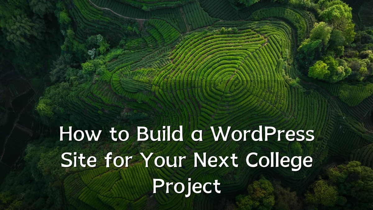 How to Build a WordPress Site for Your Next College Project