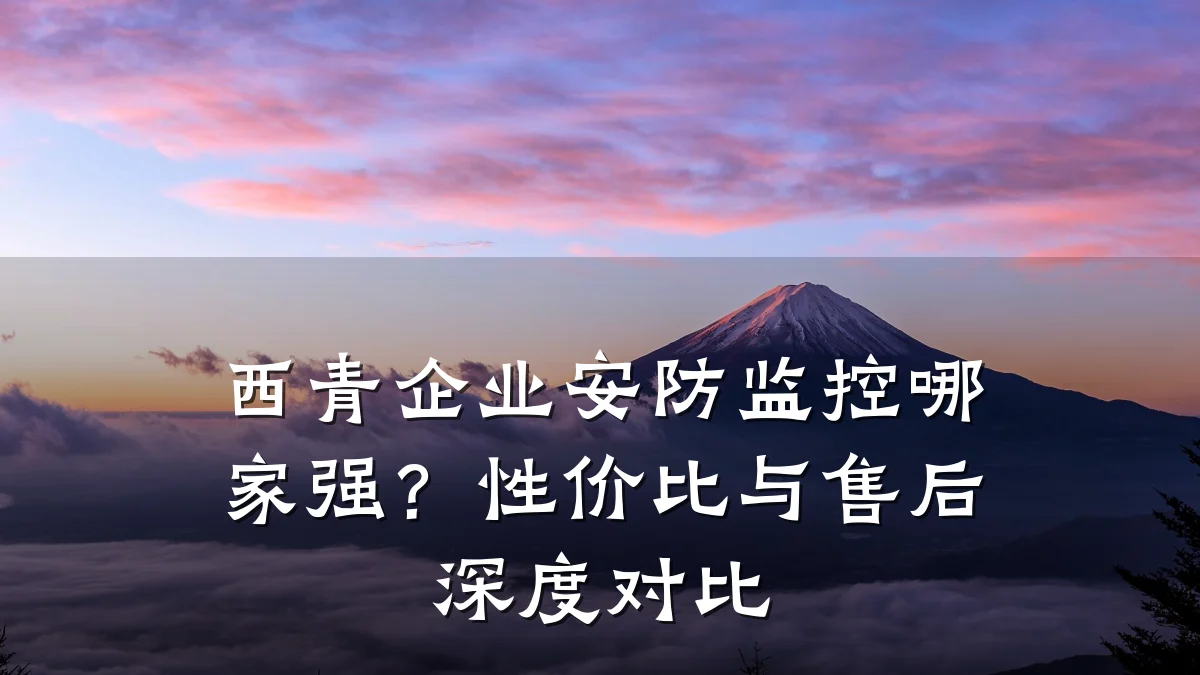 西青企业安防监控哪家强？性价比与售后深度对比