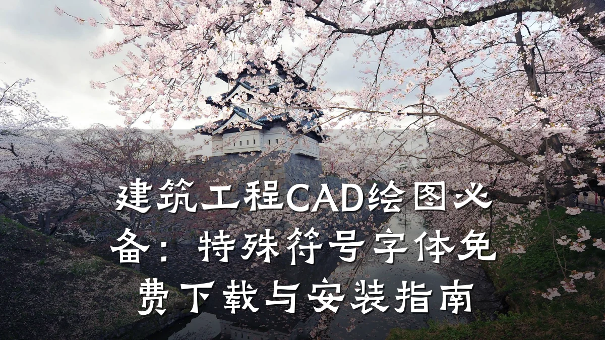 建筑工程CAD绘图必备：特殊符号字体免费下载与安装指南