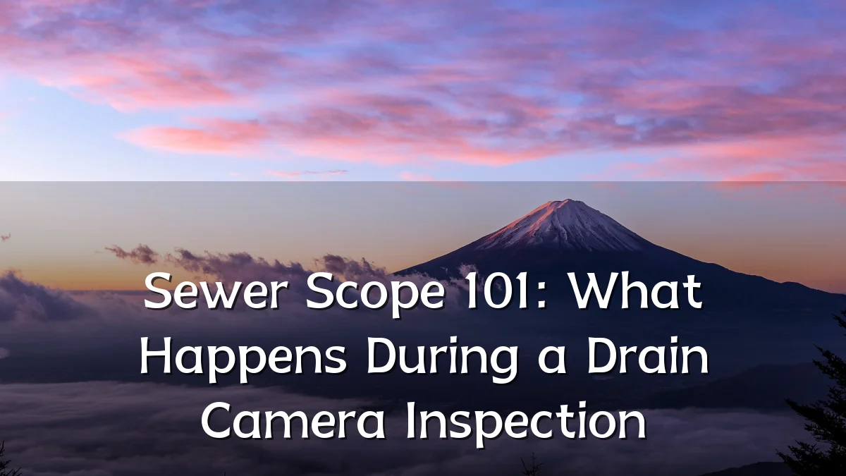 Sewer Scope 101: What Happens During a Drain Camera Inspection